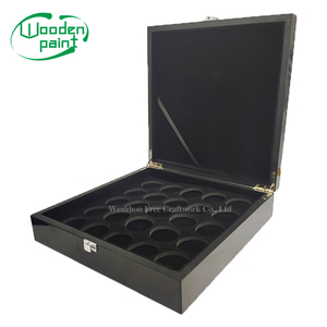 Commercio all'ingrosso due in uno mano vernice nera portatile <span class=keywords><strong>scacchi</strong></span> gioco da tavolo Set stampo legno <span class=keywords><strong>scacchi</strong></span> pezzi scatola di immagazzinaggio - Product Image 2