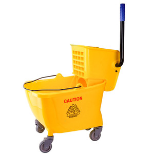<b>Mop</b> <b>Bucket</b> 20L 24L 32L Plastic With Wheels <b>And</b> Wringer For Commercial <b>And</b> Household Use - Product Image 1