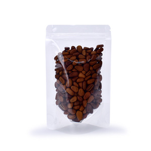 160*240+80mm Customized Full Transparent Clear Dry Fruit <strong>Zip</strong> Lock Nut or Food Packaging Bag Stand up <strong>Pouch</strong> for Oil Packing - Product Image 1