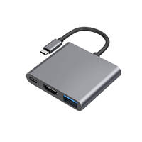 Hub de Expansión USB-C de Triple Puerto con Transferencia SuperSpeed 2.1 y USB 3.0 para Consolas de Videojuegos - Aleación de Aluminio en Stock
