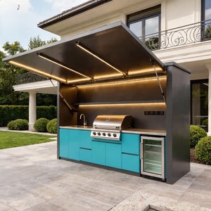 Cucina BBQ Modulare da Esterno in Acciaio Inox 304, Assemblabile Liberamente con Lavello e Frigorifero - Product Image 4