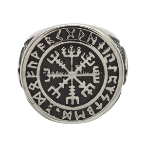 Desain Klasik Zikr Cincin Stainless Steel Pengendara Sepeda, Cincin Pedang Tasbih Pria Perhiasan <span class=keywords><strong>Retro</strong></span> Simpul Viking untuk Pria - Product Image 1