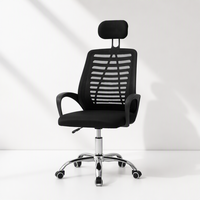 Chaise de bureau, chaise d'ordinateur, chaise pivotante pour usage domestique, chaise de conférence, chaise à dossier en maille, chaise ergonomique avec appui-tête, moderne