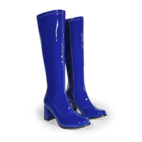 Bottes Gogo de grande taille pour femmes, chaussures colorées à talons de 3 pouces, bottes OEM zippées en cuir PU pour femmes