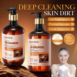 Gel <span class=keywords><strong>douche</strong></span> hydratant et adoucissant à la santal 500 ml, parfum longue durée, nettoyage doux, <span class=keywords><strong>mousse</strong></span> crémeuse abondante - Product Image 1
