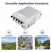 Estación Base ENodeB 4G LTE para Exteriores de Doble Portadora 4x1W B42 B48 CBRS TDD, Velocidad Máxima de 290Mbps, Solución de Red Central Integrada, IP66