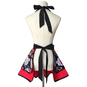 Duolai Bán Buôn Thiết Kế Mới Phụ Nữ Cô Gái 100% Cotton In Xù Tim Khá Ăn Mặc Tạp Dề - Product Image 2