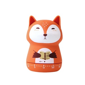 Minuteur mécanique en forme d'animal mignon, gestionnaire de temps pour étudiants, montre jouet en plastique - Product Image 4