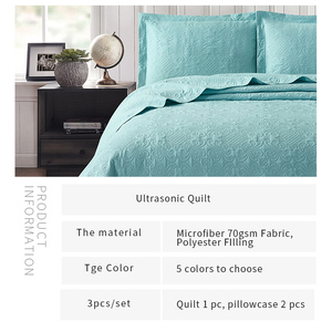 Colcha ultrasónica Coverlets Funda <span class=keywords><strong>de</strong></span> <span class=keywords><strong>cama</strong></span> acolchada transpirable Juegos <span class=keywords><strong>de</strong></span> edredón ligeros Ropa <span class=keywords><strong>de</strong></span> <span class=keywords><strong>cama</strong></span> <span class=keywords><strong>de</strong></span> lujo - Product Image 2