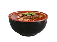 Vaisselle de restaurant japonais, bol à ramen en mélamine noir pas cher de 6,5 pouces et 38 oz pour servir les nouilles