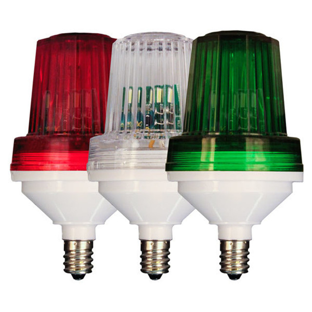 3W LED Strobe Flashing Bulb E27 Base 120V Low Power Tower Light for Emergency/Decoration