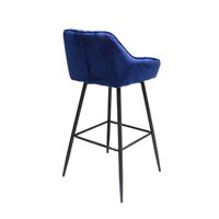 Chaise de salle à manger en velours recyclé pour la maison, le bar, les hôtels, avec pieds en métal de luxe moderne, tabouret de bar haut, emballé plat