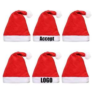 Gorros Navideños con Logotipo Personalizado Bordado e Impreso al por Mayor, Gorro de Santa Claus para Niños y Adultos - Product Image 1