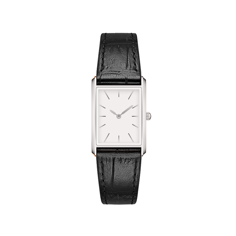 square quartz watches black with white
