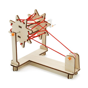 Kit de rueda giratoria de madera, juguete de experimento científico de montaje manual para niños de 7 a 9 años, forma geométrica educativa, aprendizaje STEM DIY - Product Image 2