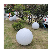 Boules de marbre LED à 16 couleurs changeantes avec télécommande, angle de faisceau de 360°, personnalisables, D10-80CM, en plastique PE pour utilisation en extérieur