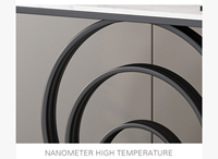 Nouvelle console d'entrée multifonctionnelle en marbre et fer forgé de style chinois, mobilier de maison de luxe léger