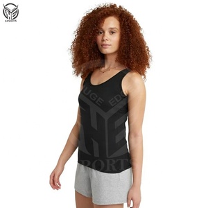 Camisetas sin mangas de alta calidad para mujer, 100% algodón, con diseño propio, logotipo personalizado y colores de primera categoría. - Product Image 3