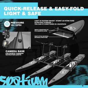 EU-magazijn Drop Ship Favoriete Nieuwe Ontwerp Opblaasbare Enkele Water Bike Pedalo Pedaal Boot Drijvende Fiets Te Koop - Product Image 5