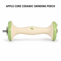 Perchoir de luxe moderne en céramique en forme de noyau de pomme pour sugar glider, écureuil, oiseau, sans perte de sable, pour l'entretien des griffes en cage