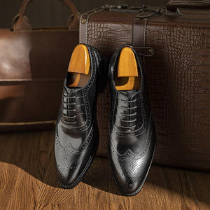 Zapatos Oxford de piel de vaca de alta calidad, zapatos de vestir hechos a medida formales, zapatos formales de negocios de cuero genuino para hombres - Product Image 6