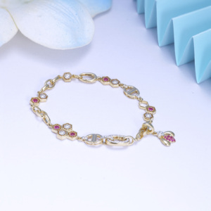 JW Jewelry - Joyería Fina de Oro Amarillo Macizo de 18 Quilates con Diamantes Naturales, Collar y Pulsera 2 en 1, Joyería de Lujo para Mujer, Regalo de Boda - Product Image 4