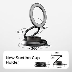 Support de téléphone magnétique rotatif à <span class=keywords><strong>360</strong></span>° LISEN 2026 Pro N52 à forte aspiration pour voiture, compatible iPhone 17 16 Pro Max Samsung S25 - Product Image 3