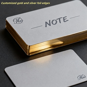 Tùy Chỉnh Thiết Kế In Lá Vàng Cạnh Debossed Logo Dập Nổi Tem Nóng Nghệ Thuật Giấy Doanh Nghiệp Đã Ghé Thăm Tên Màu Đen Thẻ Kinh Doanh - Product Image 2