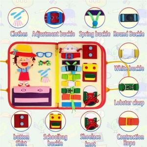 Nuevos Juguetes Educativos Montessori, Libro Sensorial Plegable de Fieltro para Autismo, Tablero de Actividades Montessori - Product Image 3