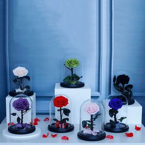 Regalo di Natale 2025: Rosa Eterna Preservata, Decorazione Floreale di Lusso Fatta a Mano, Stelo Lungo Naturale in Cupola di Vetro - Product Image 2
