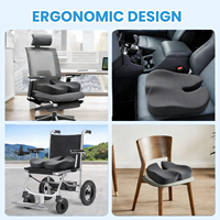 Coussin de siège de voiture ergonomique en mousse à mémoire de forme pour le coccyx, la sciatique et la colonne vertébrale