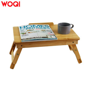 WOQI <span class=keywords><strong>Plateau</strong></span> pliable classique en bambou <span class=keywords><strong>pour</strong></span> ordinateur portable et petit déjeuner <span class=keywords><strong>Plateau</strong></span> de rangement durable réglable en hauteur <span class=keywords><strong>pour</strong></span> le salon - Product Image 5