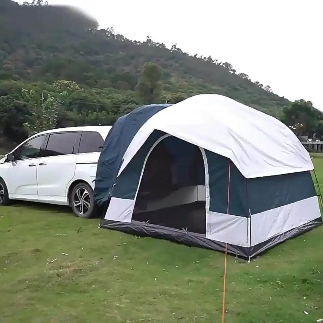 Grosir Tenda Lipat Portabel Rumah Diperpanjang Tenda Tailgate SUV Tenda Belakang Mobil dengan Jendela Berkemah