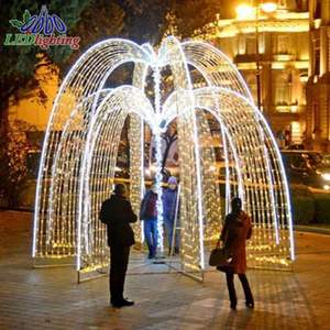 Moonlight serisi çeşme Motif ışıkları romantik yüzen su zambak düğün mekan su bahçe dekor için kümeleri açtı - Product Image 6