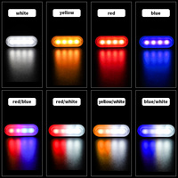 DXZ OEM 12V/24V 12W 4 LED Weiß + Gelb Wasserdicht CE-Zertifiziert Notfall-Beacon-Stroboskop-Lichtleiste Universell Passend 1 Jahr Garantie