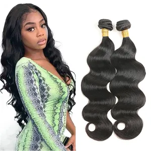 Monthly promotion 100% human hair weave bundle body wave, cuticle aligned virgin Brazilian hair bundles with closure