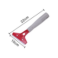 Outil de nettoyage avec lame autocollante et manche en plastique pour carrelage, sols, granit et murs