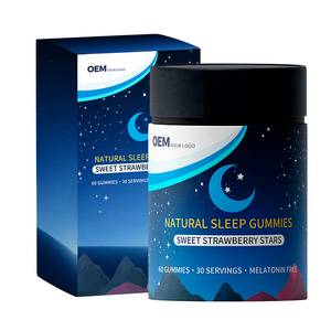 Emballage personnalisé de gommes naturelles pour le sommeil, fabrication OEM, plusieurs designs d'étiquettes, options bouteille + boîte et MOQ flexible pour les clients de marque - Product Image 4