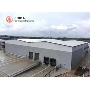 Fast Long Span Steel Structure Warehouse Building Install Prefabricated Factory Workshop Building Galpones Industriales For Sale