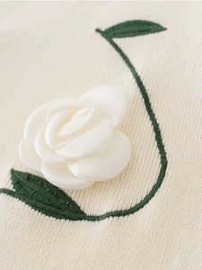 Maglione da donna personalizzato di alta qualità <span class=keywords><strong>a</strong></span> maglia manica lunga con scollo <span class=keywords><strong>a</strong></span> V elegante maglione da donna con ricamo <span class=keywords><strong>a</strong></span> mano da donna in maglia <span class=keywords><strong>Cardigan</strong></span> - Product Image 4