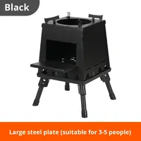 Poêle à bois pliable Luling T220 en acier inoxydable, poêle de camping portable pour la cuisson en plein air, gril à bois pour 1-2 personnes