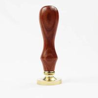 Sceau de cire personnalisé en bois avec tête en laiton pour mariage