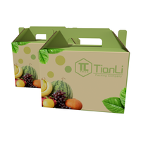 Boîte d'emballage personnalisée pour fruits frais, grande capacité, mangue, cerise, boîte en papier, légumes agricoles, boîte d'expédition en gros
