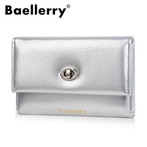 กระเป๋าสตางค์แบบสามพับสำหรับผู้หญิง Baelerry สีพื้น หนัง PU ดีไซน์เรียบง่าย ใช้ได้ทุกวัน - Product Image 4