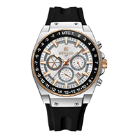 REWARD 833049 Jam Tangan Pria Sporty Trendy Quartz Tali Silikon Enam Jarum Kronograf Tahan Air Bercahaya Terlaris