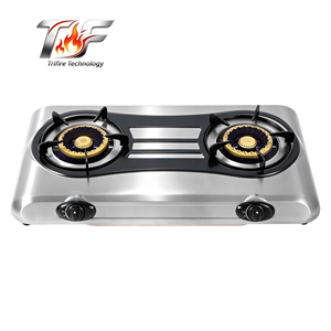 Fornello a <span class=keywords><strong>Gas</strong></span> da Tavolo Trifire, Nuovo Design in Acciaio Inox a Doppia Fiamma con Accensione Automatica, Molto Richiesto in Medio Oriente - Product Image 3