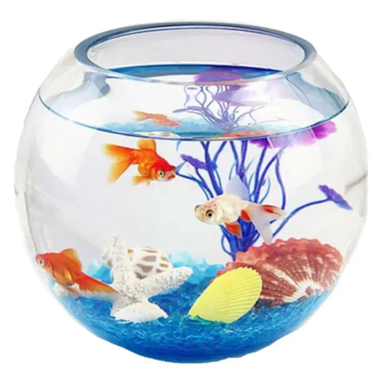 Acrylique Rond Mur Monté Suspendu Poisson Bol Aquarium Réservoir Décoration de La Maison Pot Tenture Murale Montage Bulle Aquarium Bol Fish Tank