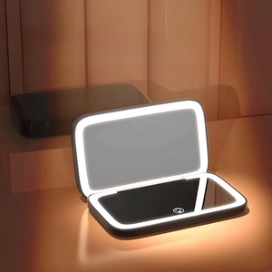 Mini Portable Folding Makeup <strong>Mirror</strong> <strong>with</strong> Led <strong>Lights</strong> 5X <strong>Magnifying</strong> Compact Pocket Travel Aesthetic Vanity <strong>Mirrors</strong> Make up Tools - Product Image 2