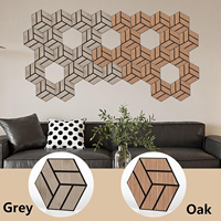 Décoration murale en bois 3D moderne, panneaux acoustiques hexagonaux en mousse pour salle de sport, hôtels, accessoires de chambre fraîche, design de modèle 3D pour téléviseur