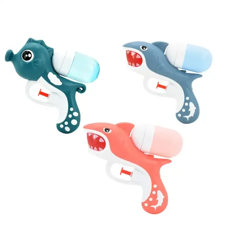 Baby shower giocattolo pistola acqua cartone animato squalo cavalluccio marino capsula bagno spiaggia gioco d'acqua a buon mercato pistola ad acqua